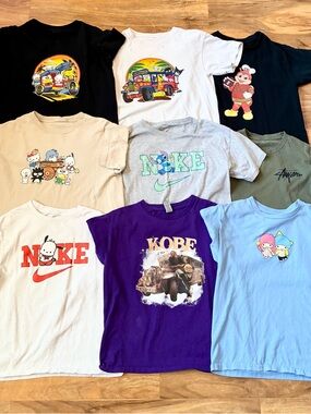 Boys Youth Clothing Lot 9 Pieces Mixed Designs Size Medium Graphic Designs